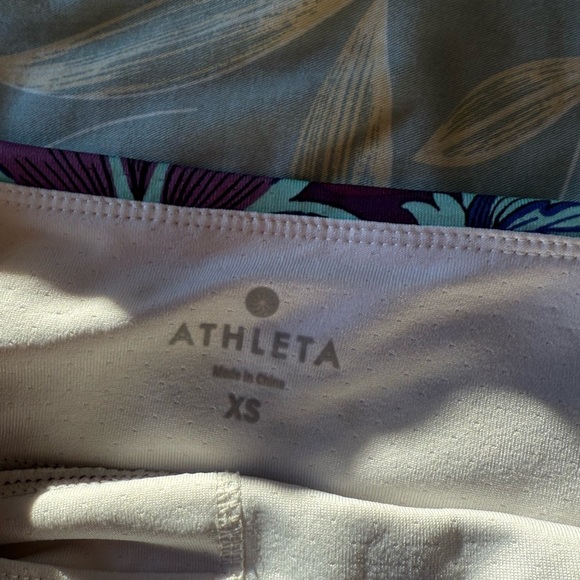 Athleta Purple and Blue Floral Mini Athletic Skirt - Picture 3 of 6
